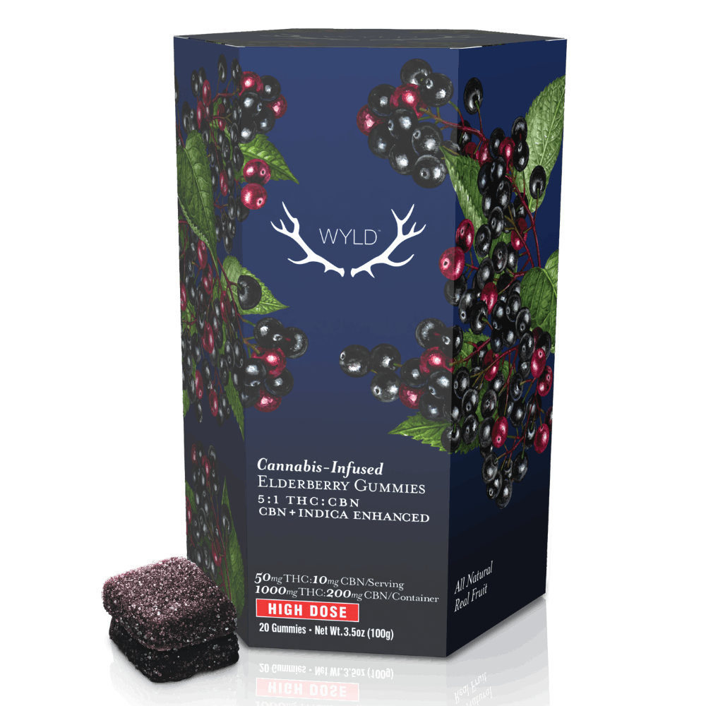 Photograph of product: Wyld Gummies 1000mg - 5:1 Elderberry