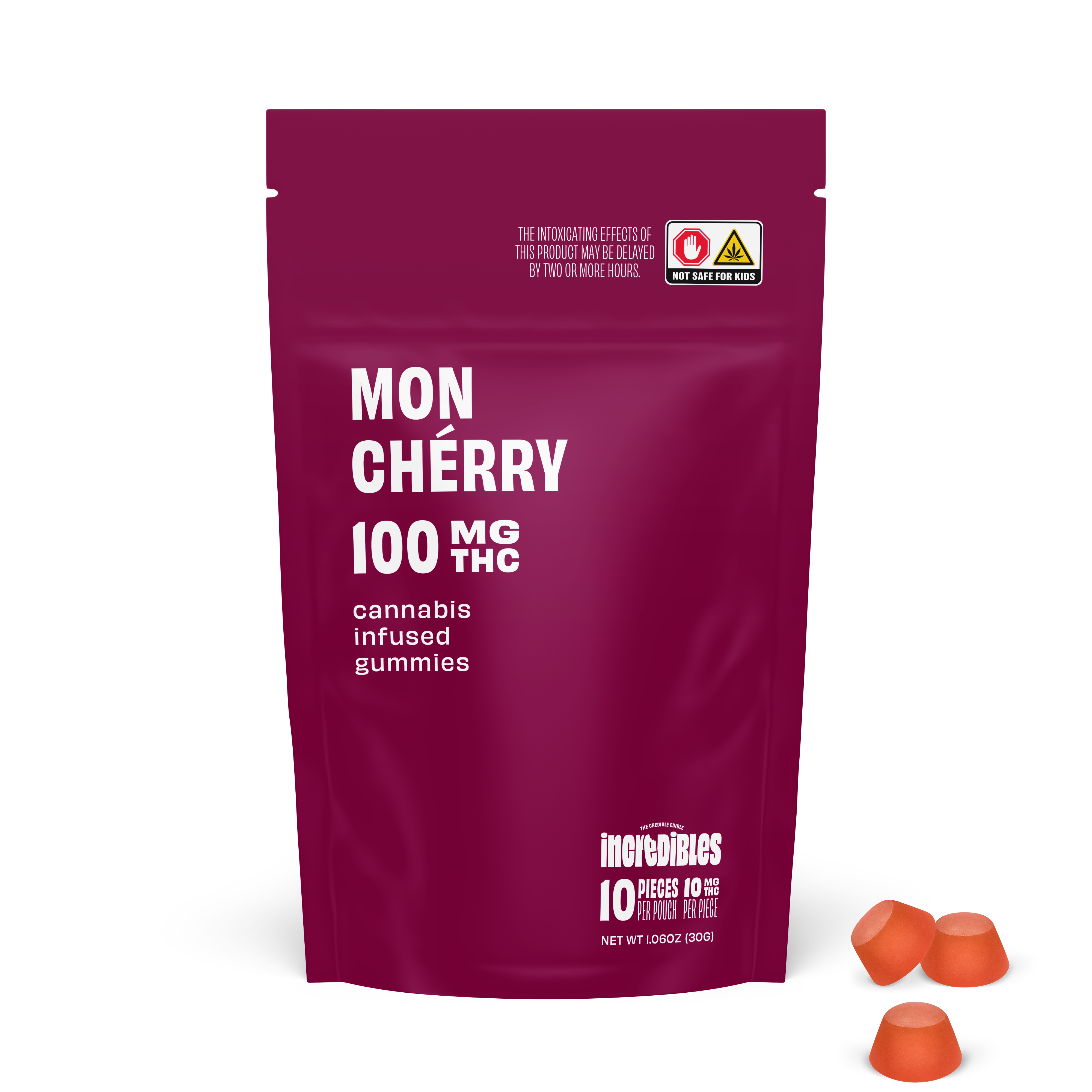 Photograph of product: Bites: Mon Cherry Gummies | 10 Pack 100mg