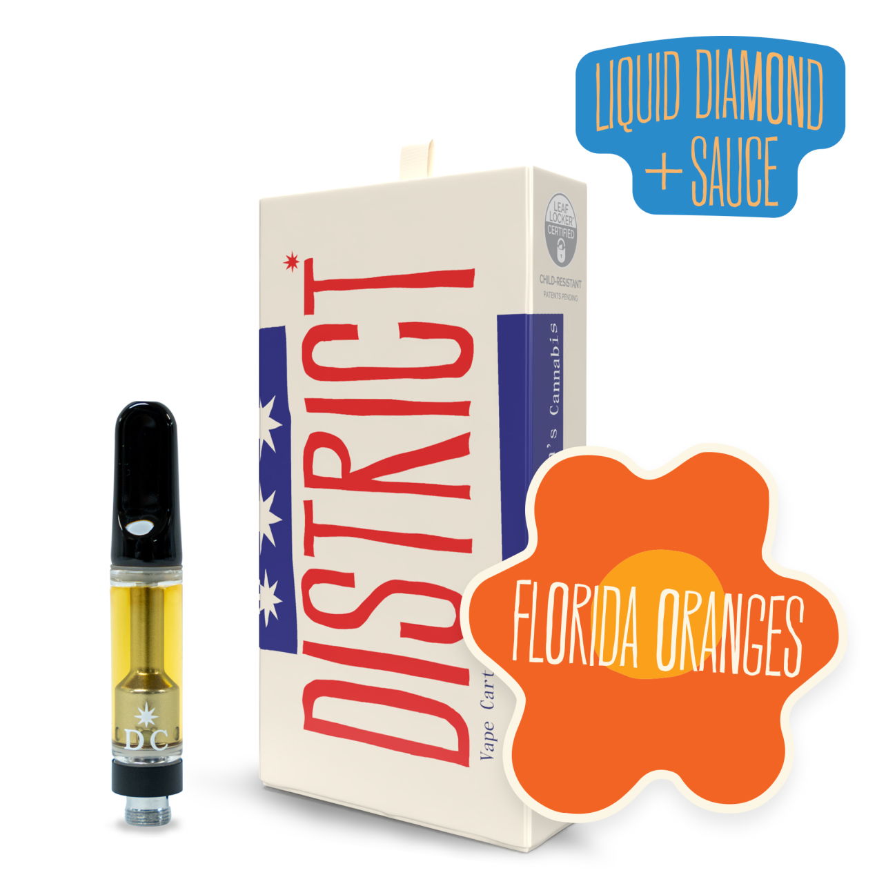 Photograph of product: DC Florida Oranges Liquid Diamonds&Sauce Vape $25