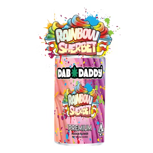 Photograph of product: Dab Daddy Rainbow Sherbert Premium Flower (I) 14g