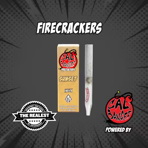 Photograph of product: Firecracker | Sunset | Diamond Sauce Infused Pre-Roll | 1.3g