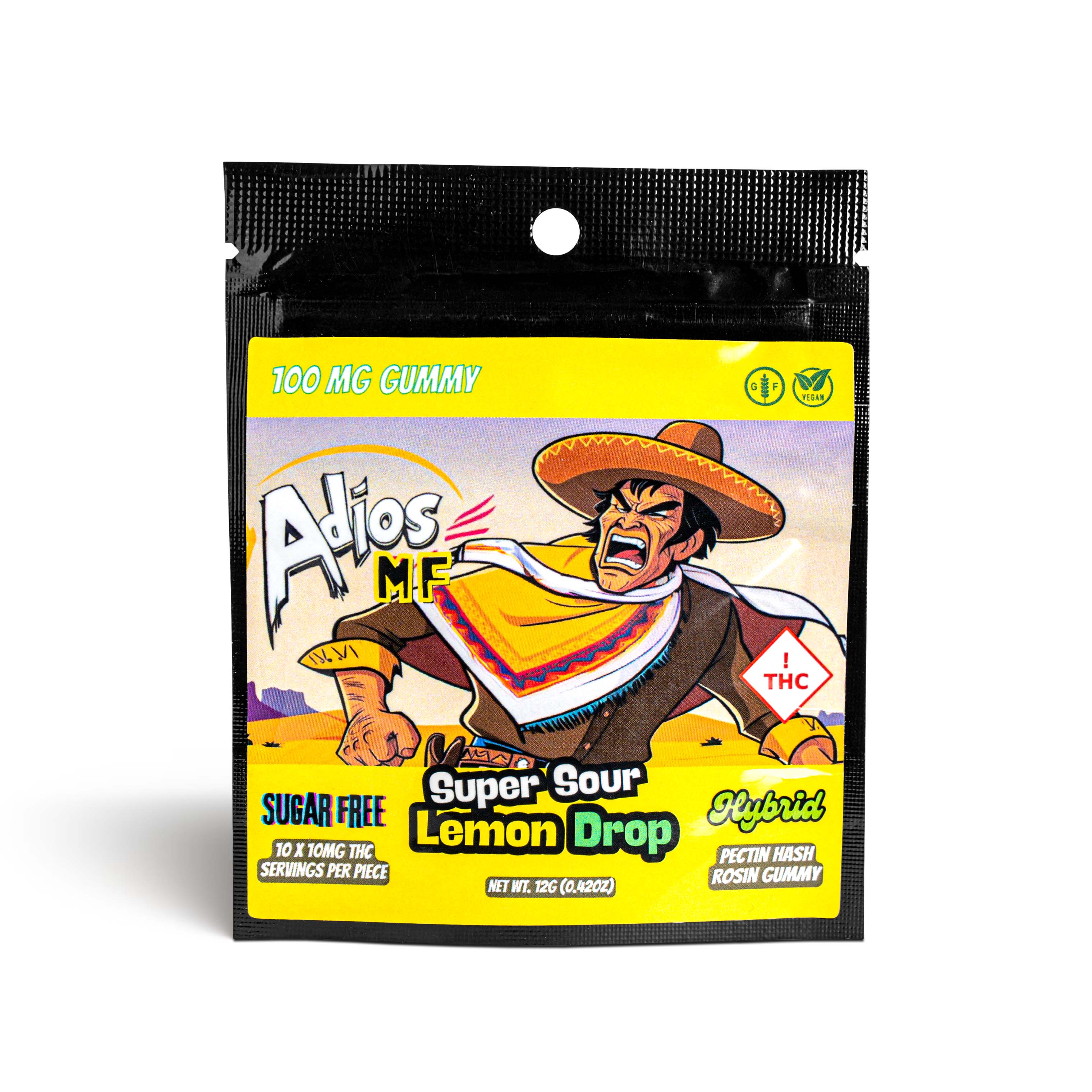 Photograph of product: Super Sour Lemon Drop Rosin Gummies - 100mg
