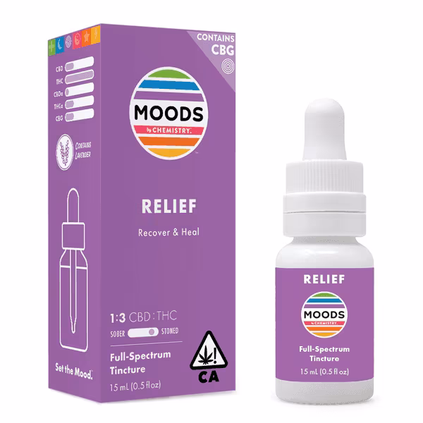 Photograph of product: Relief 1:3 CBG - 200mg Tincture 15ml | Chemistry