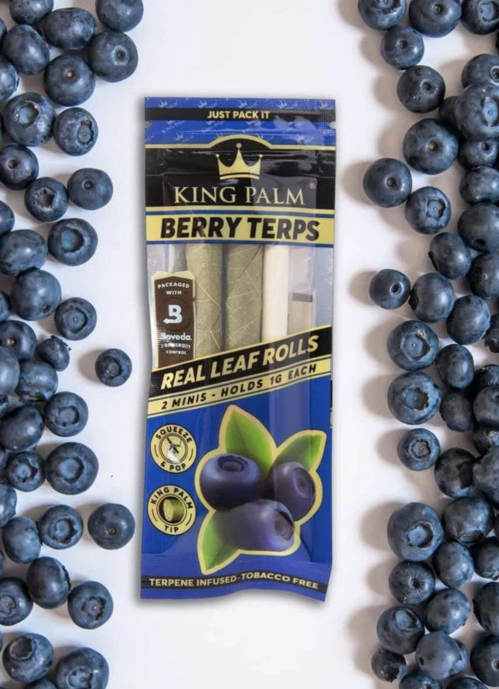 Photograph of product: KING PALM | Berry Terps | Leaf Tube | Mini Size 2pk