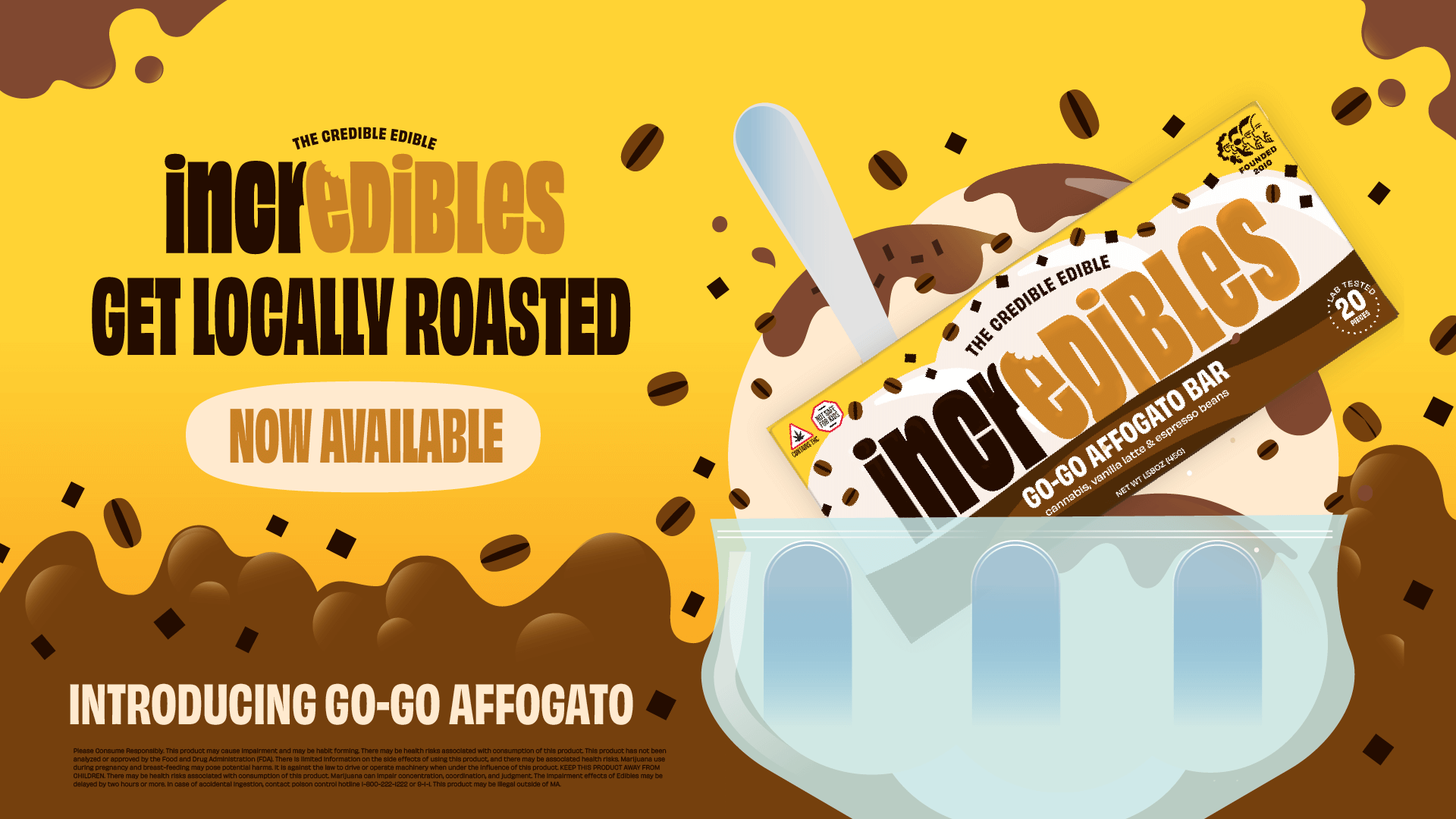 Photograph of product: Affogato | Chocolate Bar |  100mg | 20ct (H)