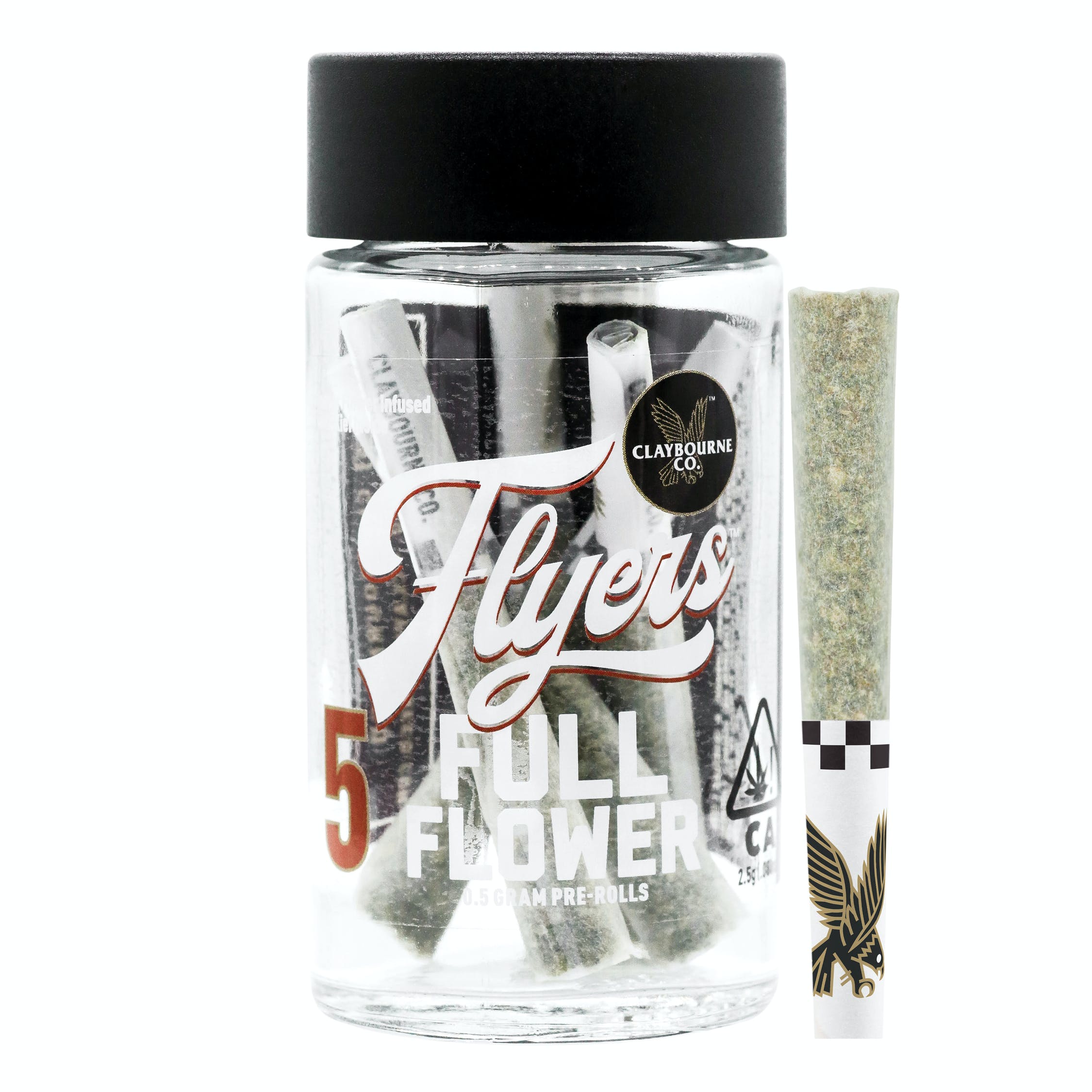 Photograph of product: Claybourne Co. - Gas Plant (Oui'd) Flyers 5pk Infused Preroll 2.5g
