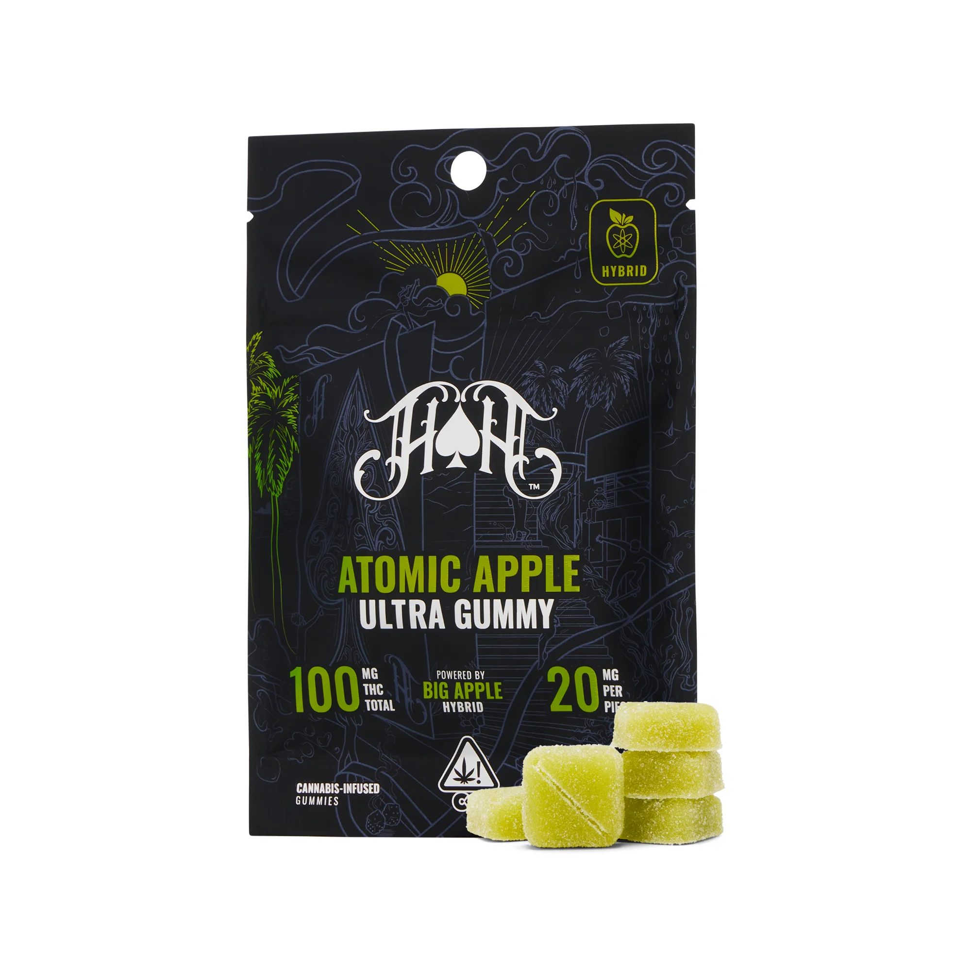 Photograph of product: Heavy Hitters- Atomic Apple - TH-oui Ultra Gummies - 5pk
