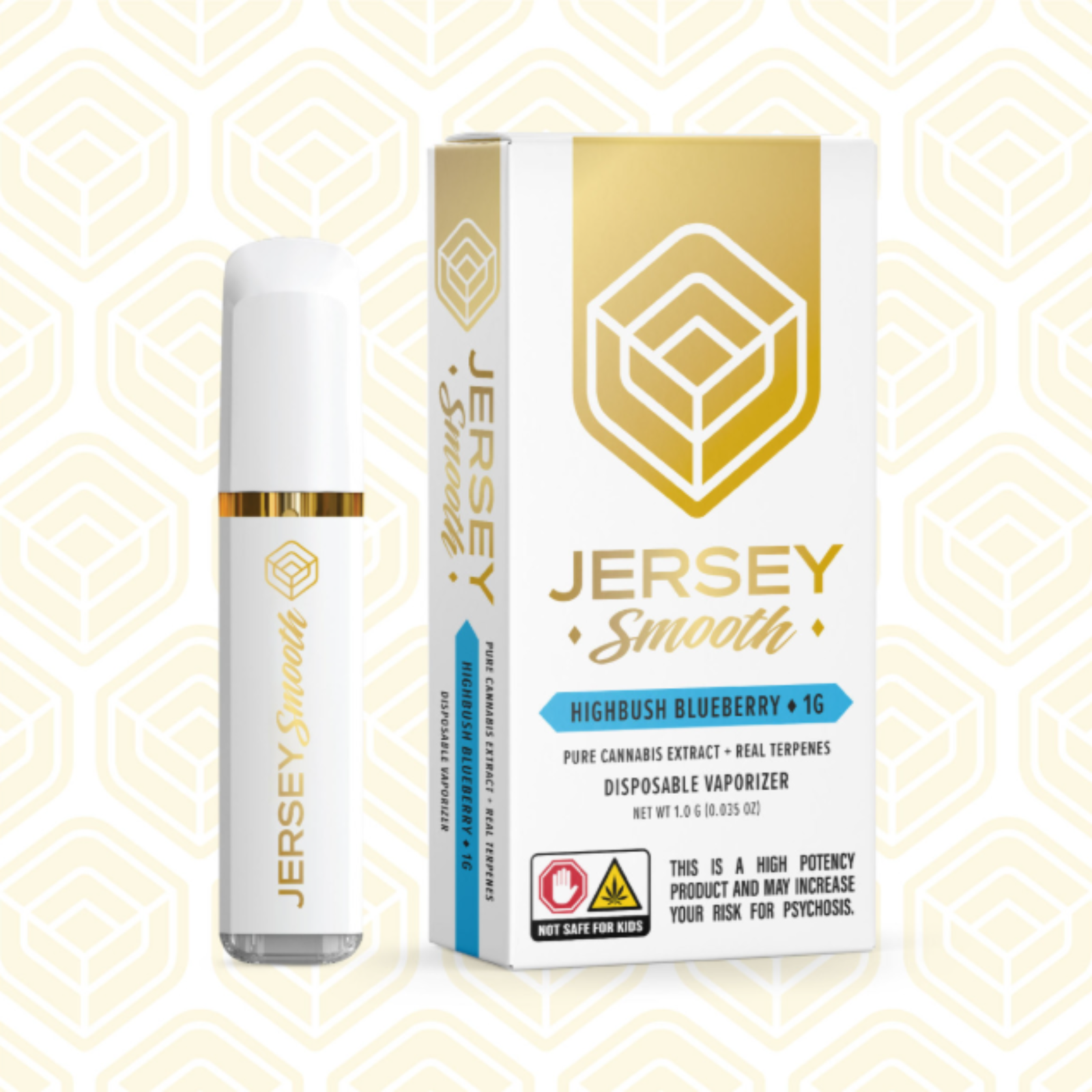 Photograph of product: Jersey Smooth Disposable | Highbush Blueberry | 1g (Oui'd)