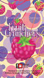 Photograph of product: Fruit Crunchers Raspberry 100mg Fruit Gummy (Oui'd)