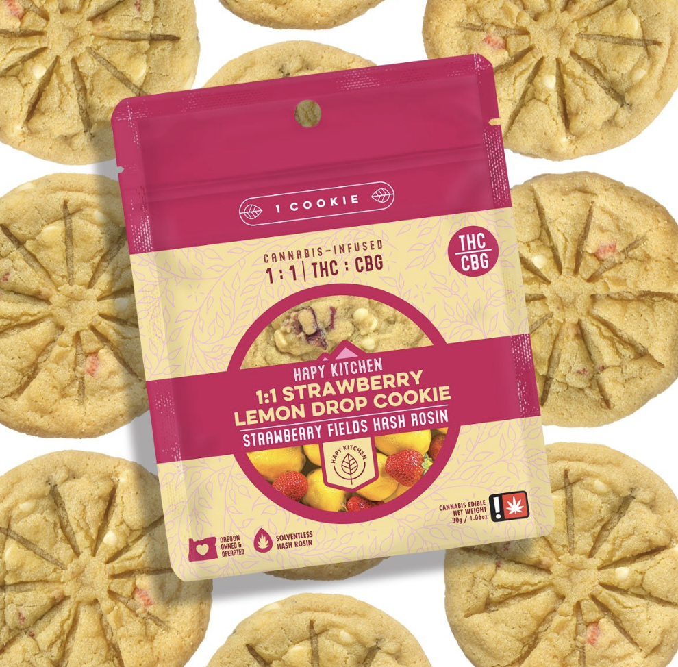 Photograph of product: Hapy Kitchen | Strawberry Lemon Drop Cookie (TH-oui:CBG)