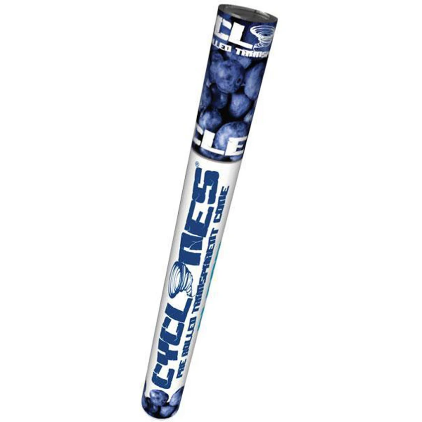 Photograph of product: Cyclone Pre Rolled Clear Cigar Tube - Blueberry
