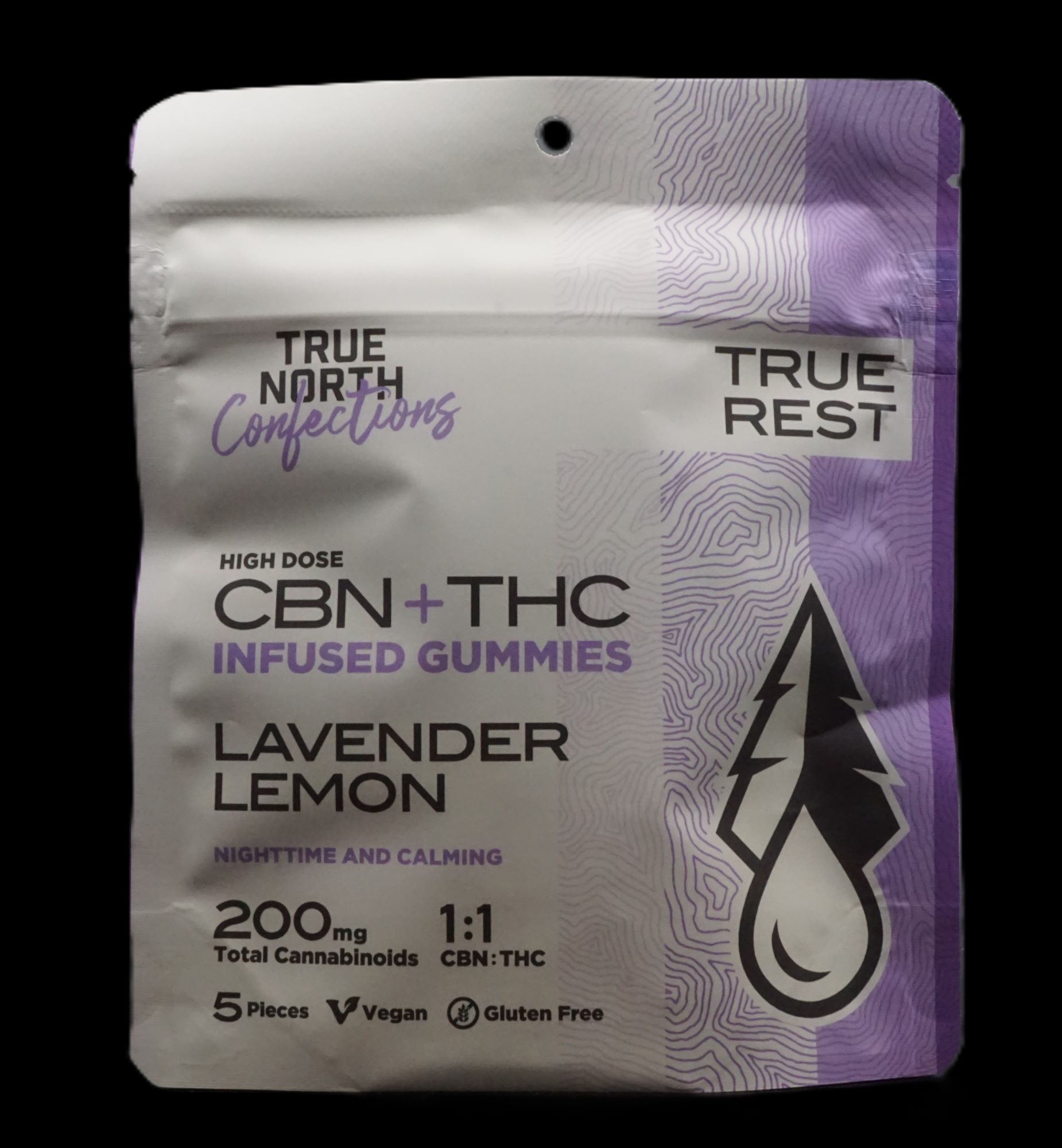 Photograph of product: 200mg Lavender Lemon TH-oui Gummies 5x20mg 1:1 TH-oui/CBN