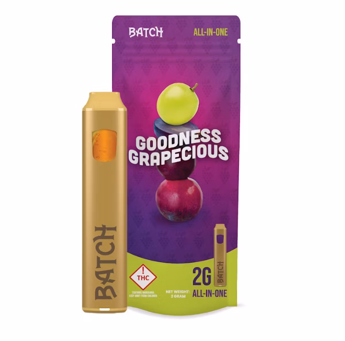 Photograph of product: Batch - Goodness Grapecious - Disposable Vape