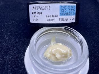 Photograph of product: Sunshine - 90u Live Rosin - Fabulozo
