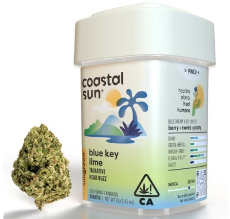 Photograph of product: Coastal Sun - Blue Key Lime (1/4) - 7 grams