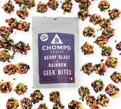 Photograph of product: *Gummy - Geek Bites - 100mg 10pc - GLS - Blue Raspberry