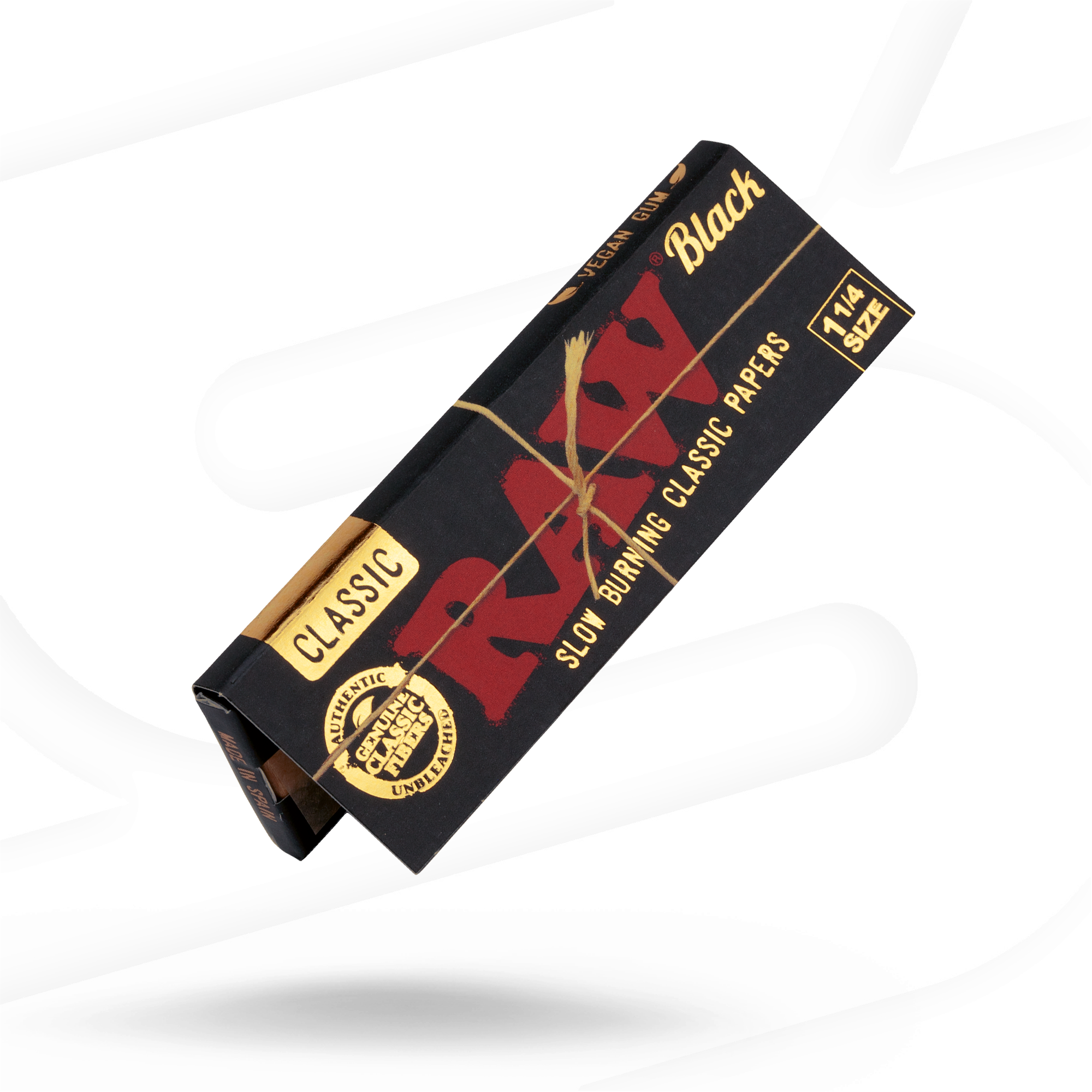 Photograph of product: Raw Black Authentic 1 1/4  Papers