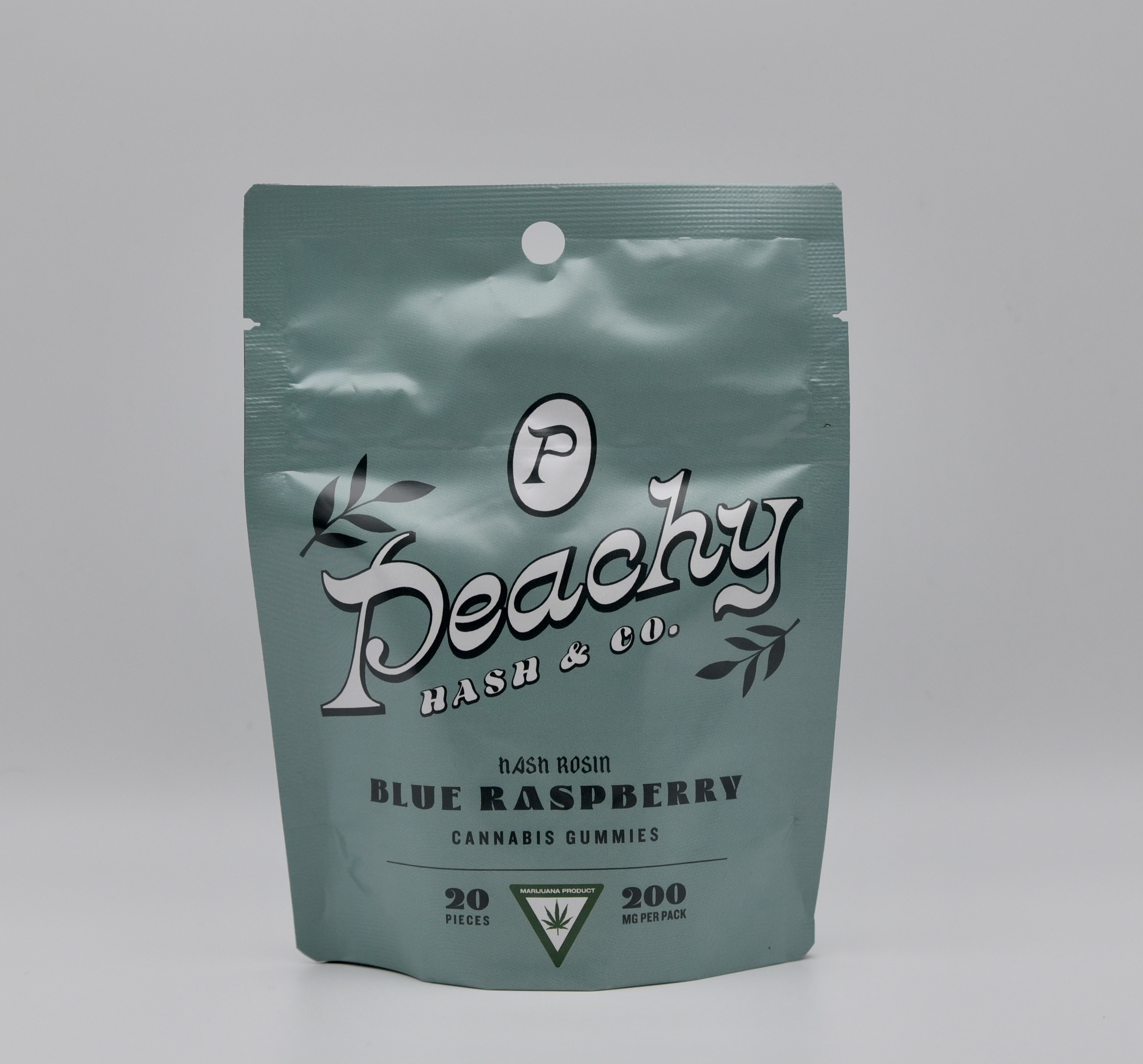Photograph of product: Peachy au chocolat & Co. | 200mg Live Rosin Gummies | Blue Raspberry