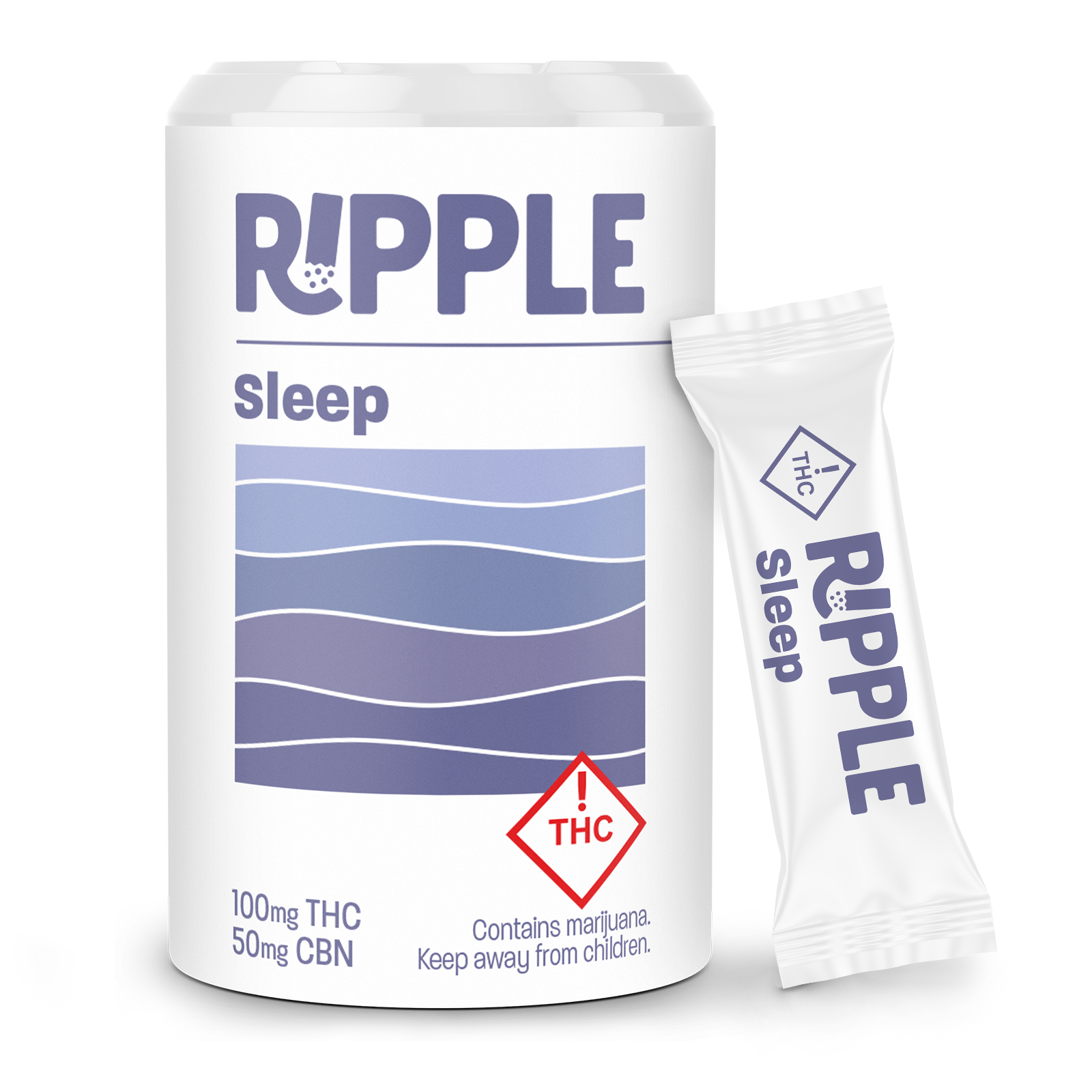 Photograph of product: Ripple - Distillate Powder - CBN - 2:1:1 Sleep - 100mgTH-oui/50mgCBD/50mgCBN