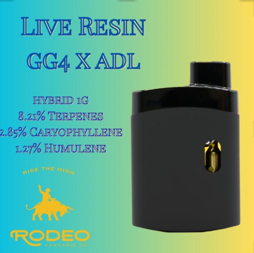 Photograph of product: Rodeo Live Resin GG4 x ADL D-1g Vape (I) - 00198