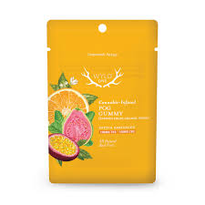Photograph of product: WYLD ONES - EDIBLE GUMMY - 100MG - TH-oui:CBG - PASSION ORANGE GUAVA 1:1