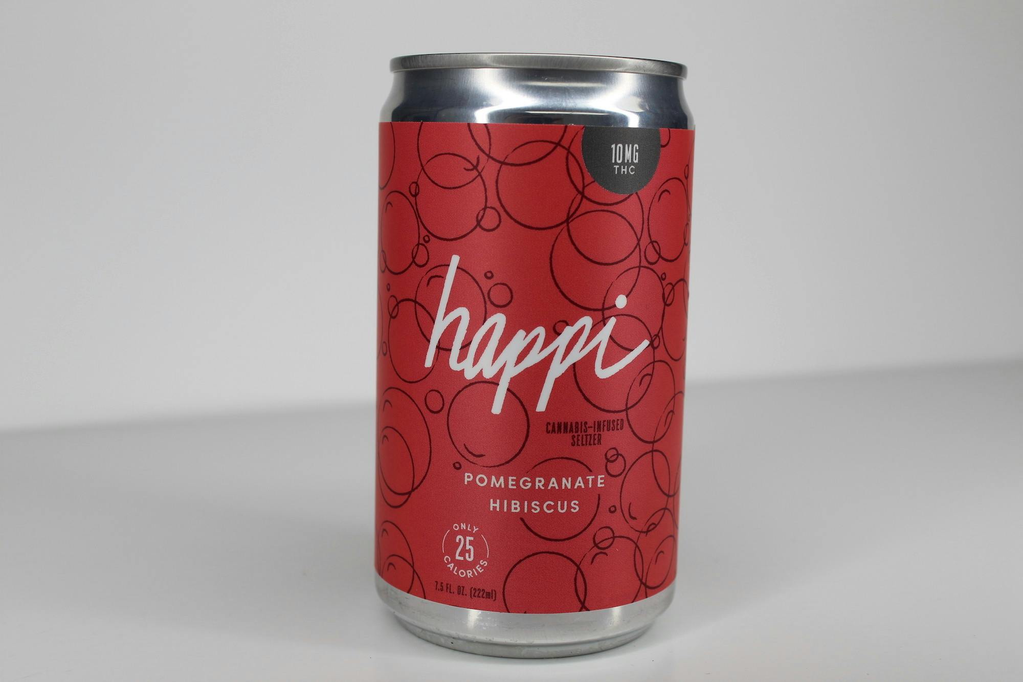 Photograph of product: Happi Seltzer | Pomegranate Hisbiscus | 10 mg