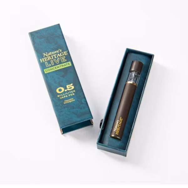 Photograph of product: RS11 (IH) - 0.5g Live Resin Disposable Vape - Nature's Heritage