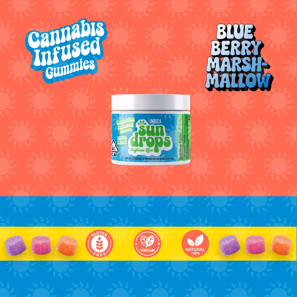 Photograph of product: Blue Berry Marsh-Mallow [I] - 100MG  Gummies