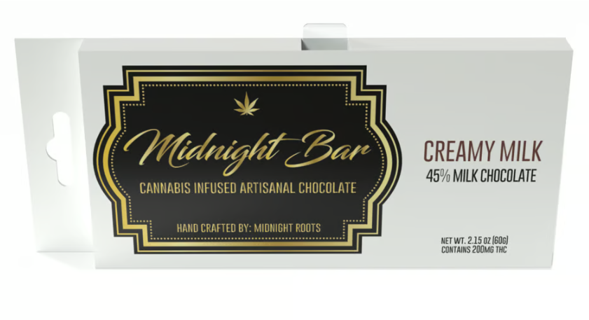 Photograph of product: Midnight Bar | Creamy Milk Chocolate | 200 mg
