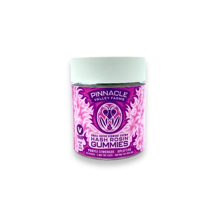 Photograph of product: Purple Lemonade - au chocolat Rosin Gummies- Uplifting - 5mg/Per Gummy - 20 Pack