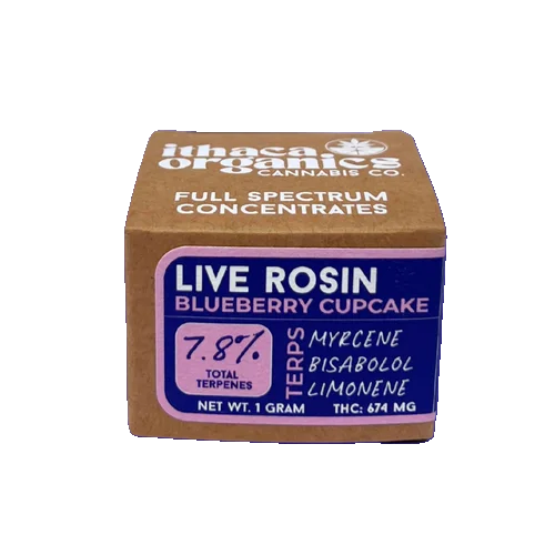 Photograph of product: Ithaca Organics | Blueberry Cupcake | Live Rosin | 1g