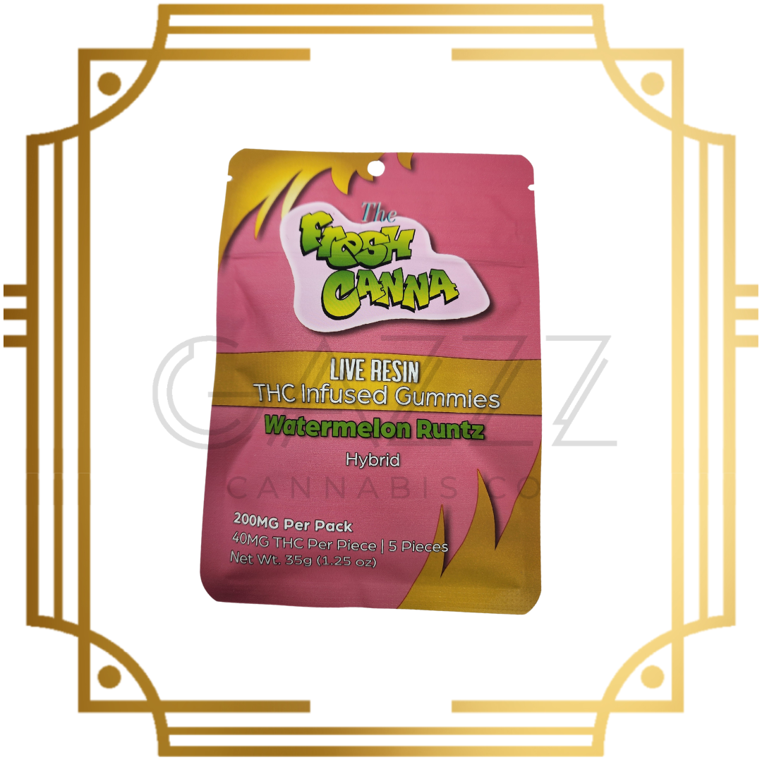 Photograph of product: Fresh Canna Watermelon Runtz Live Resin Gummies 200MG