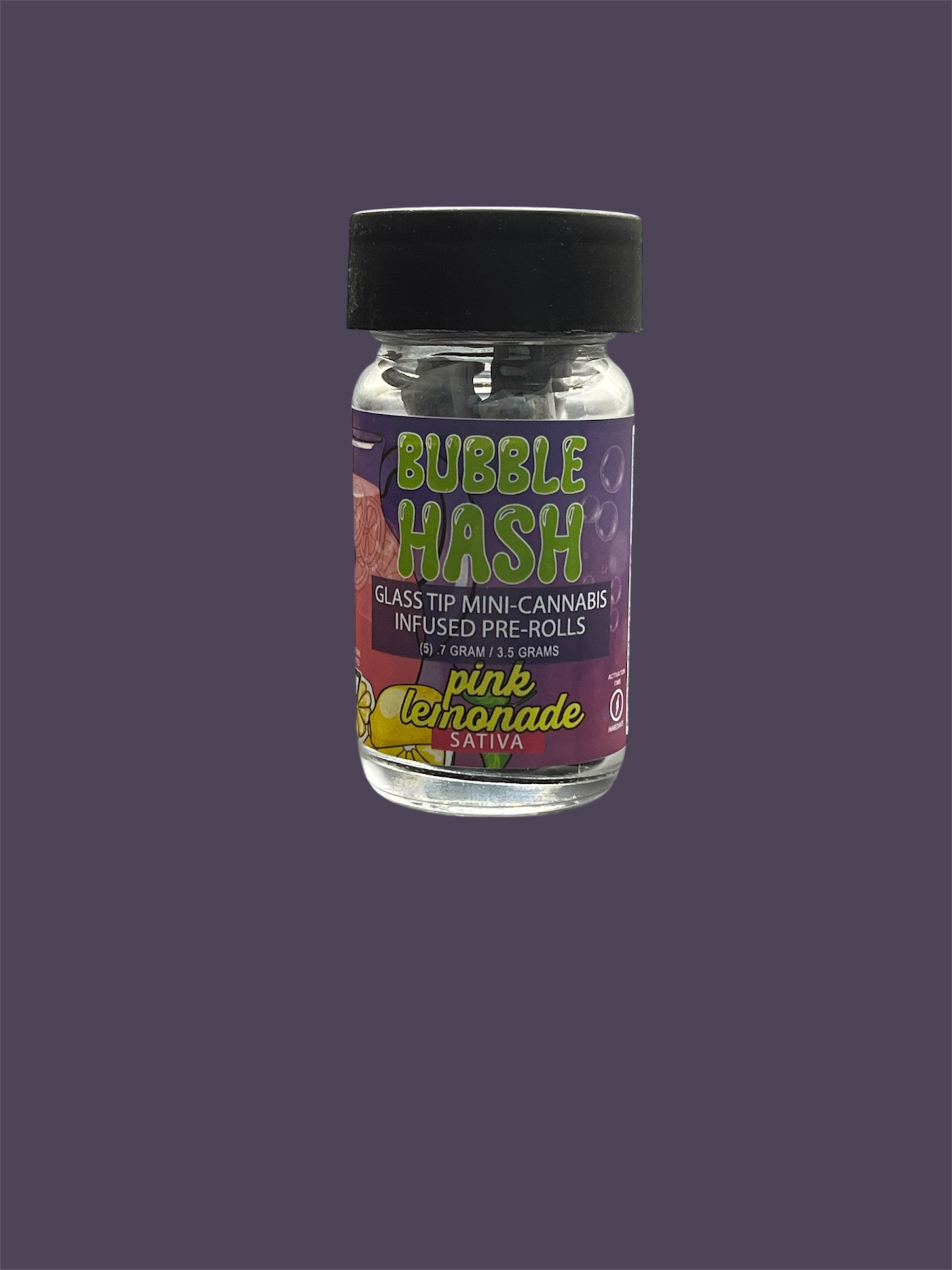Photograph of product: AMNESIA | PINK LEMONADE | BUBBLE au chocolat INFUSED PREROLLS | 5 PACK