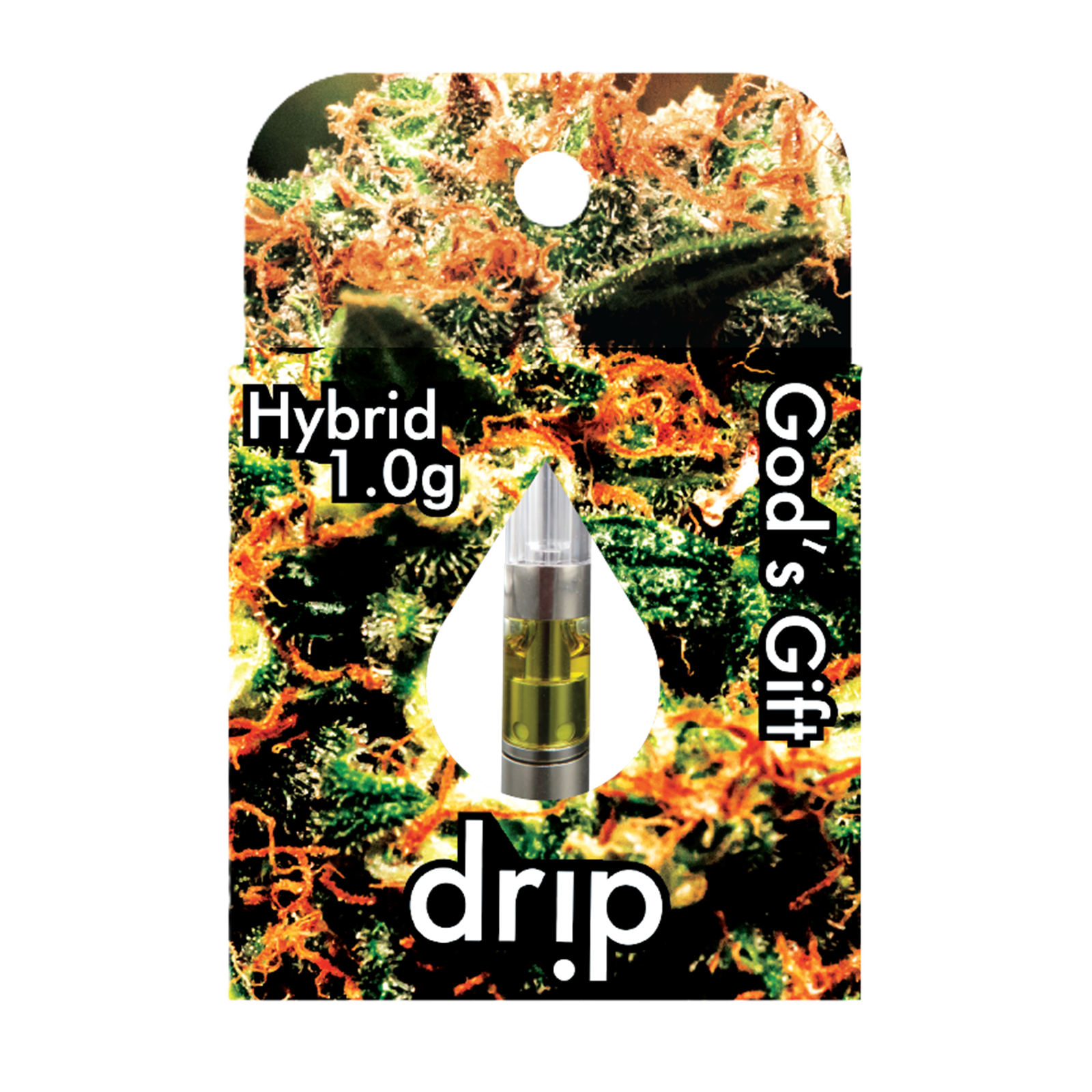 Photograph of product: Drip | God's Gift | Hybrid | 510 Vape Cartridge | REC