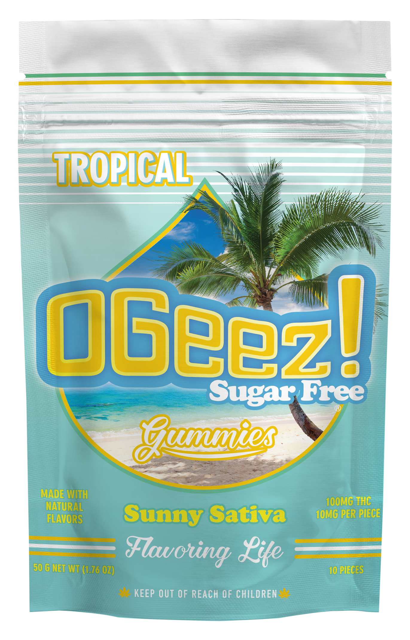 Photograph of product: Ogeez Gummies 100 MG Sugar Free Tropical (S)