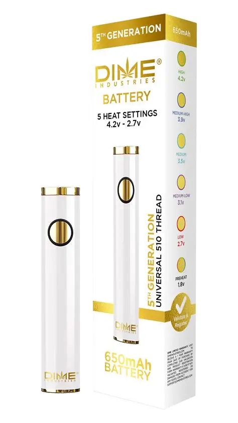 Photograph of product: DIME WHITE BATTERY V5.0