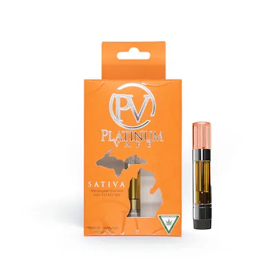 Photograph of product: Platinum Vape - (S) Super Lemon Haze 1G Cartridge