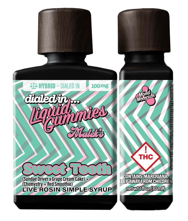 Photograph of product: Dialed In Liquid Gummies- Sweet Tooth (Hybrid)