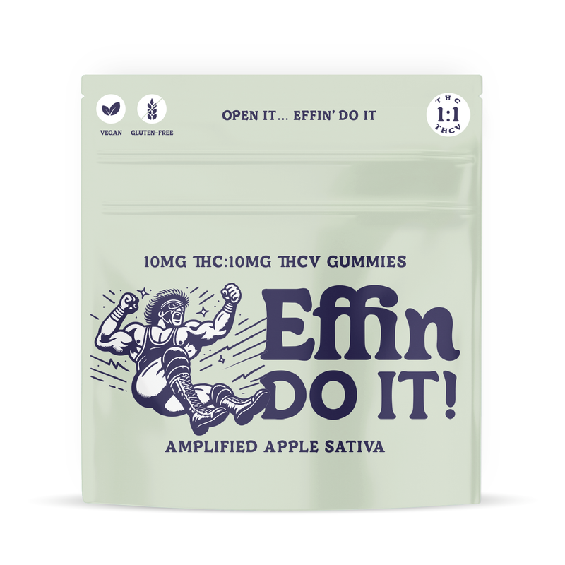 Photograph of product: Effin' | Do It! Amplified Apple 1:1 (TH-oui:TH-ouiV) Gummies | 10 Pack (100mg)
