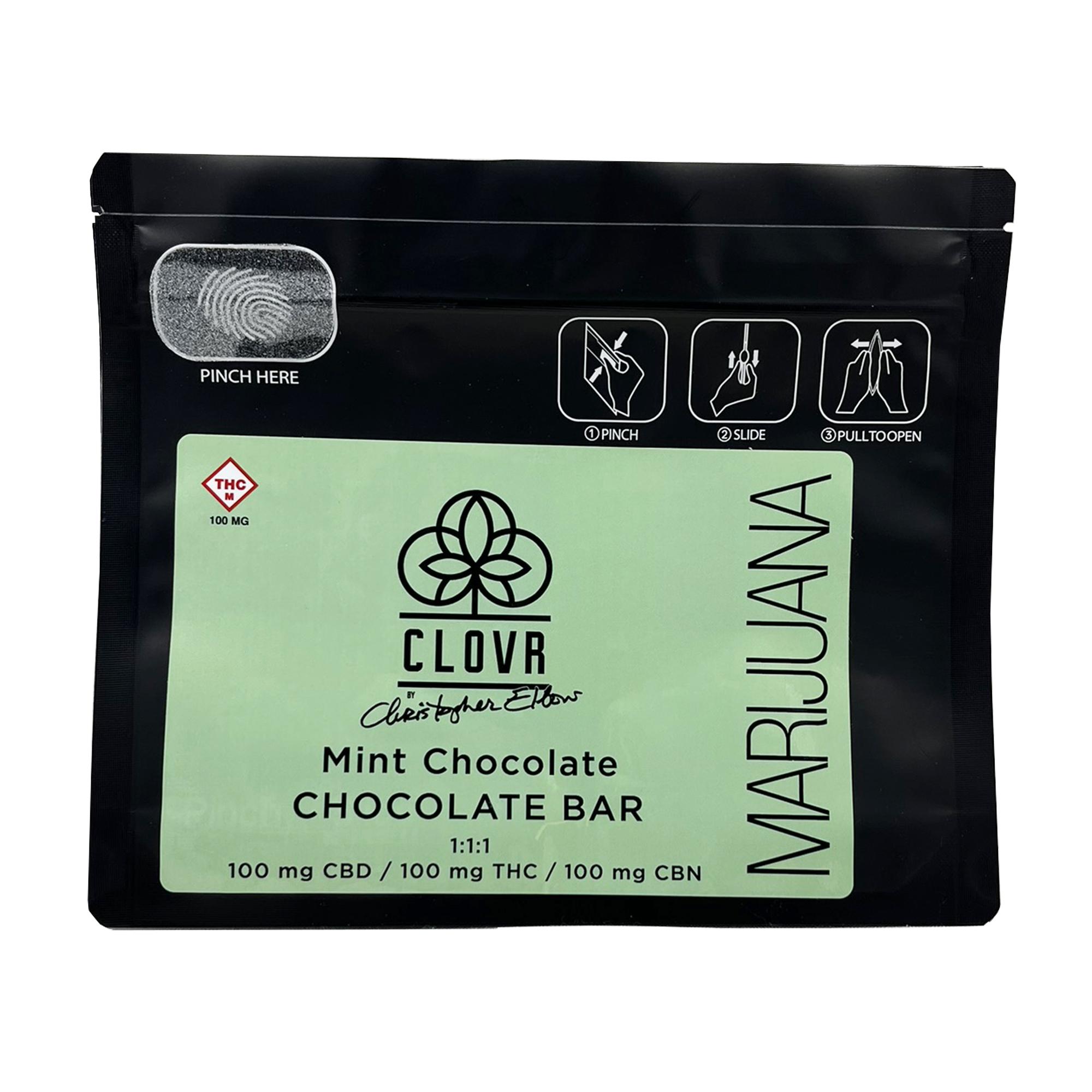 Photograph of product: Mint Milk Chocolate Bar CBD:TH-oui:CBN (100mg)