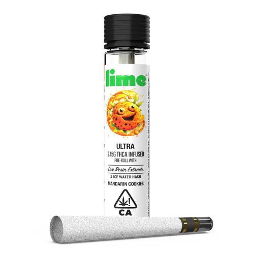 Photograph of product: Lime - Preroll - Ultra Infused - Mandarian Cookies - 2.15G
