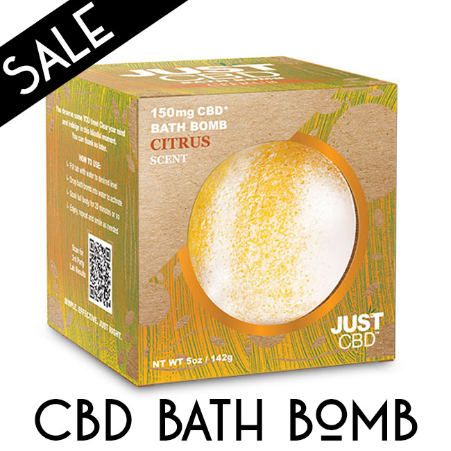 Photograph of product: CBD Bath Bomb Fizzies - Citrus 150mg CBD