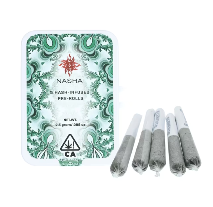 Photograph of product: Nigerian Haze x Nigerian Haze (S) 5pk au chocolat INFUSED PREROLLS 2.5g - Nasha