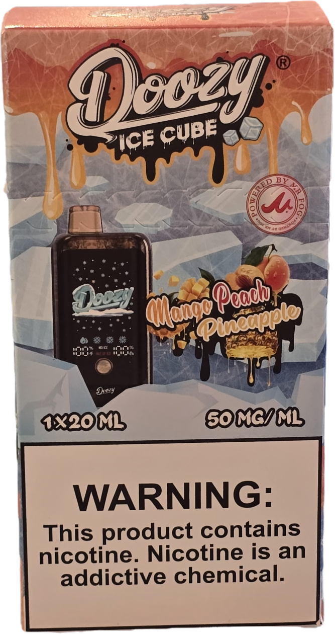 Photograph of product: Doozy  | Ice Cube | 40K Puffs | Mango Peach Pineapple | Nicotine Disposable