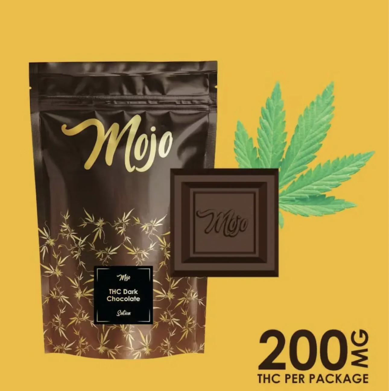 Photograph of product: AU Mojo: Dark Chocolate 200mg