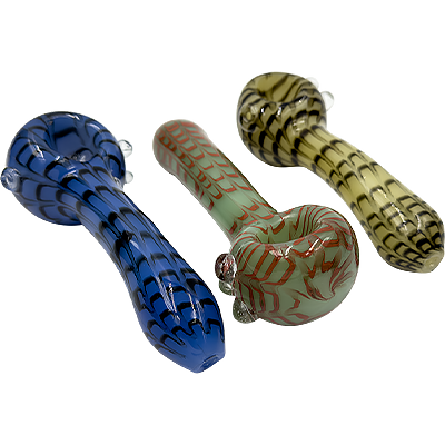 Photograph of product: 5" Wrap and Rake Spoon Pipe | Assorted Colors