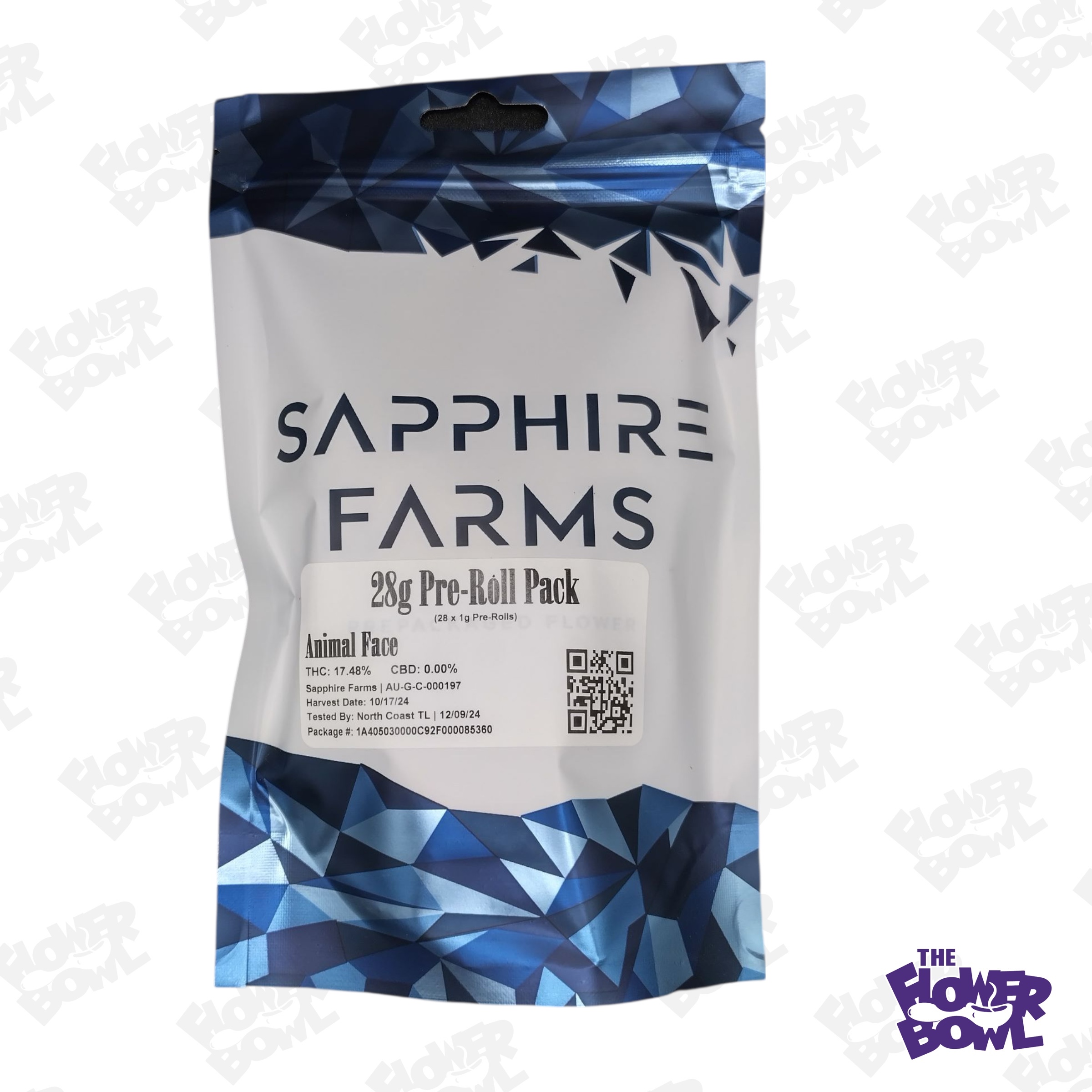 Photograph of product: AU Sapphire: Animal Face 28-Pack Prerolls