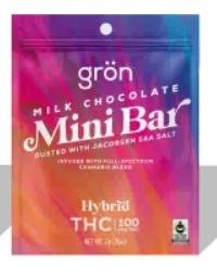 Photograph of product: Gron | TH-oui Milk Chocolate Mini Bar | Oui'd | 100mg