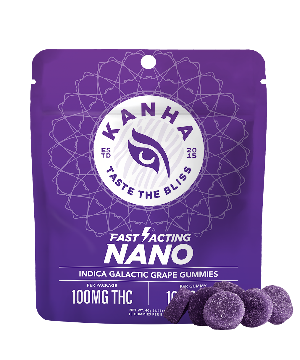 Photograph of product: Kanha Galactic Grape (I) Nano Gummies 10mg 10pk