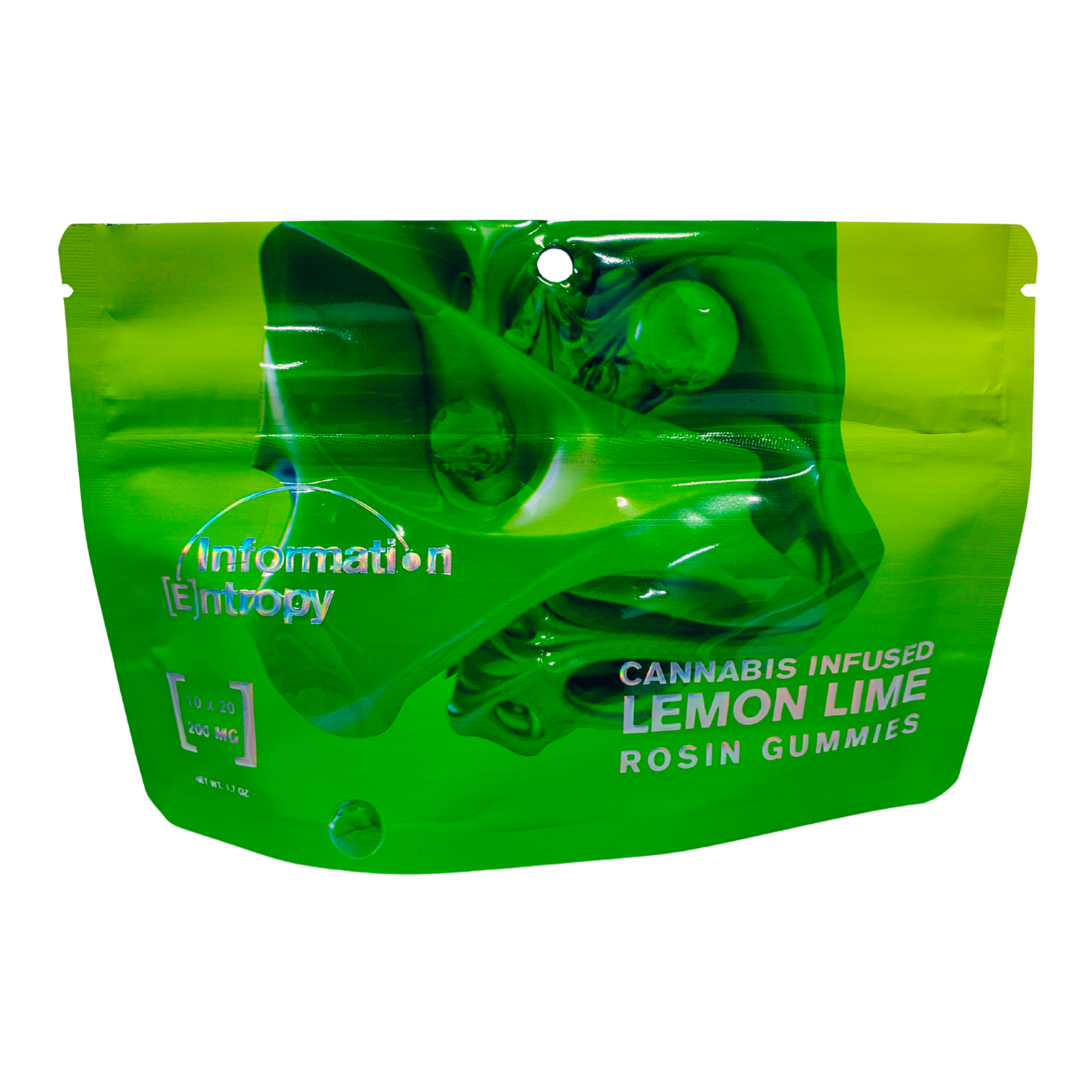 Photograph of product: Information Entropy | Lemon Lime | 200mg Rosin Gummies
